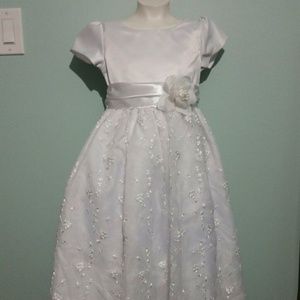 White Kids Dress, Size 7-8